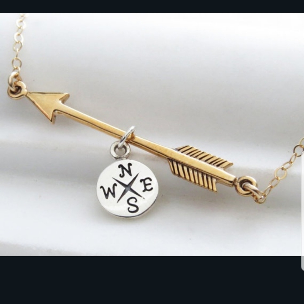 ⏱️⏱️Really Pretty Compass and Arrow necklace - Picture 2 of 9